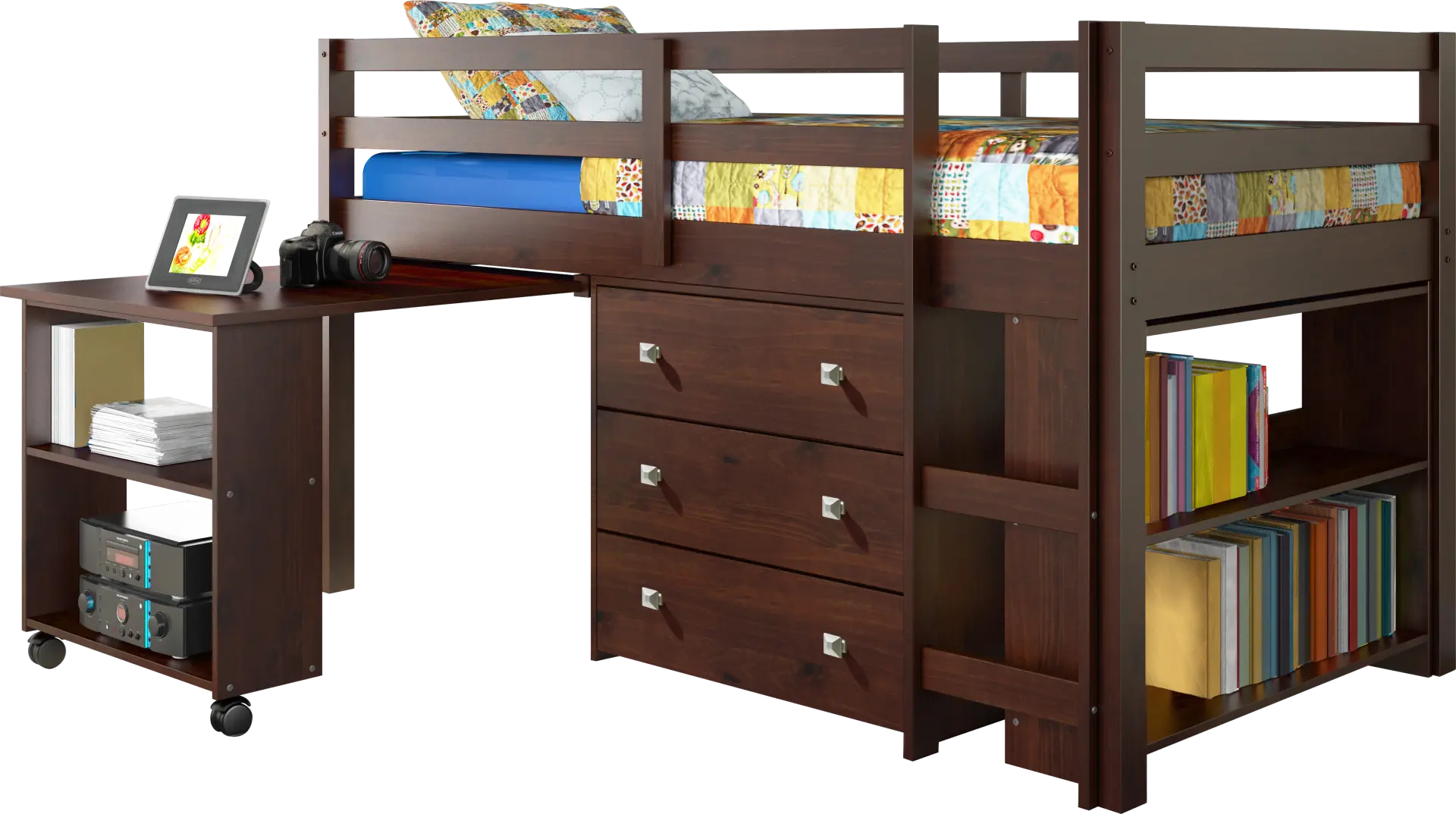 McVay Brown Twin Low Loft Bed