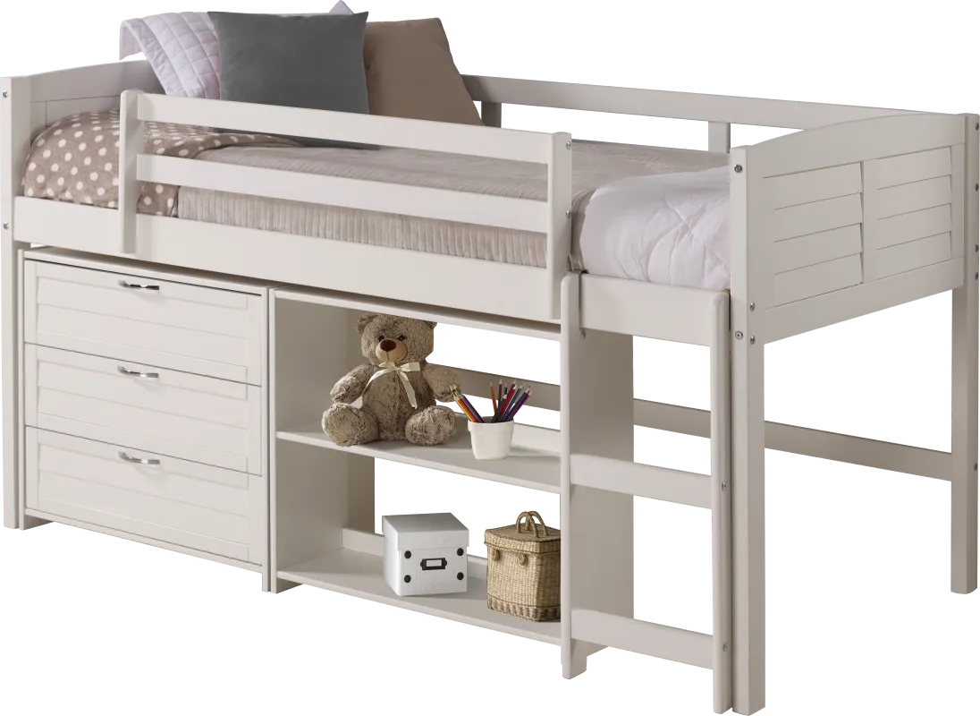 Milmarson White Twin Loft Bed
