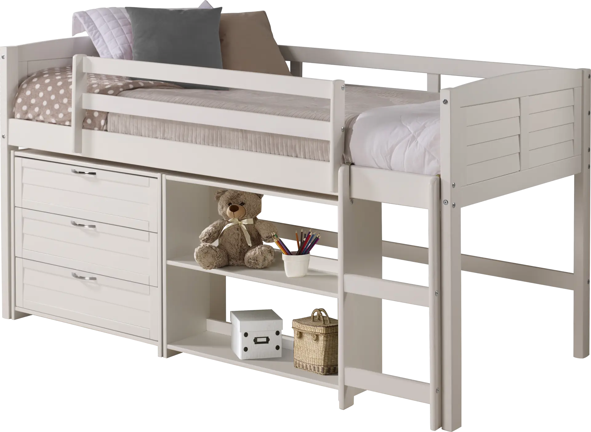Milmarson White Twin Loft Bed