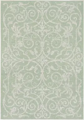 Toulon Green 7'6 x 10'9 Indoor/Outdoor Rug