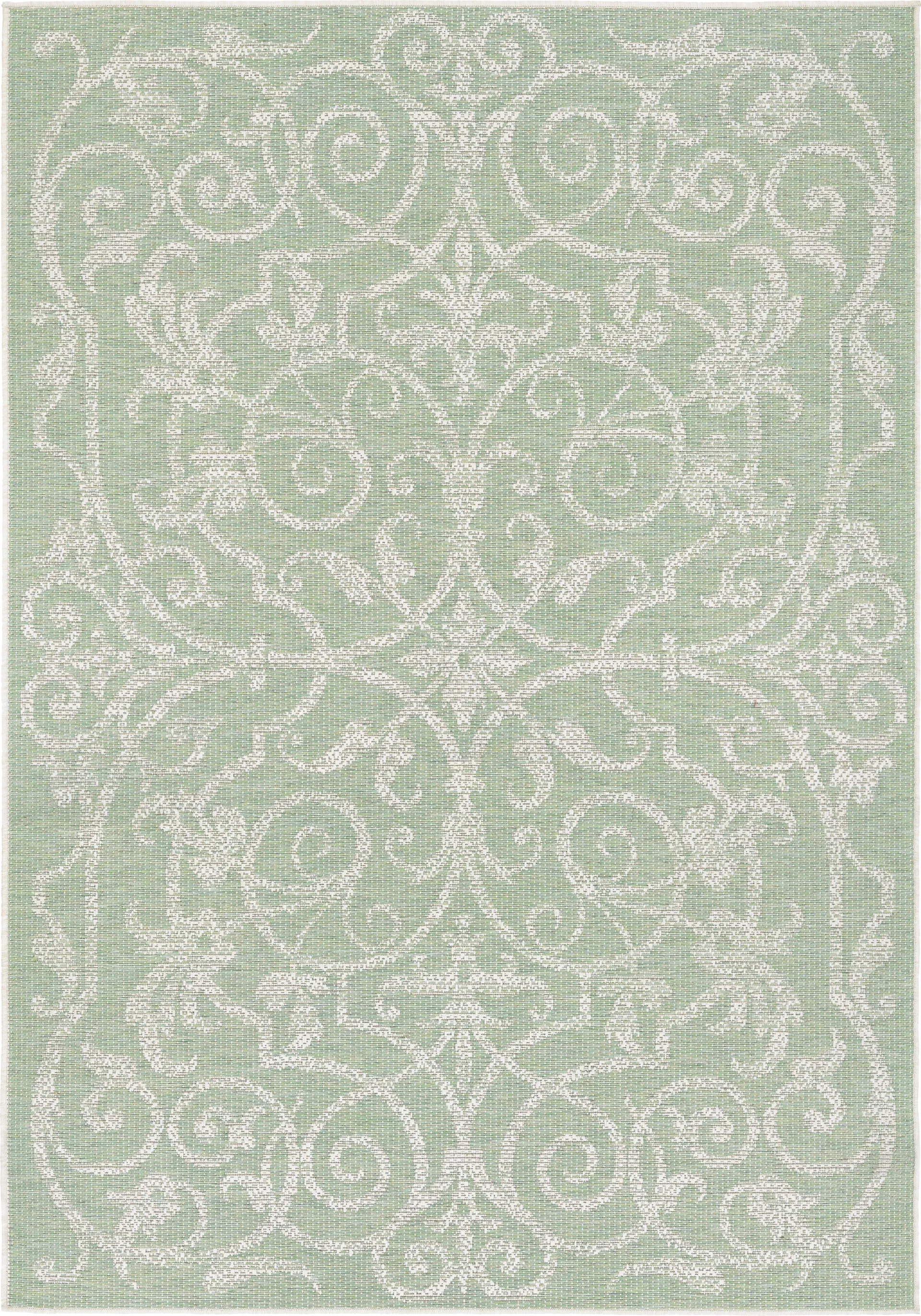 Toulon Green 7'6 x 10'9 Indoor/Outdoor Rug - Image 1