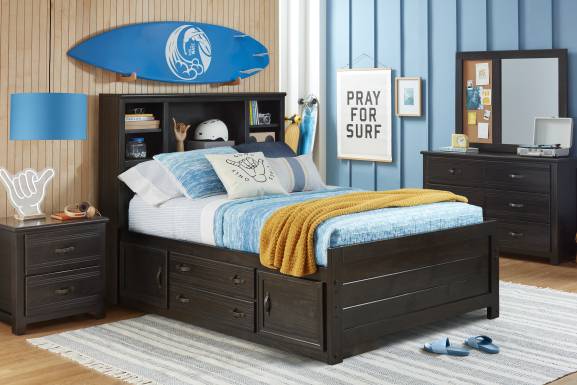 Kids Creekside 2.0 Charcoal Twin Bookcase Bed
