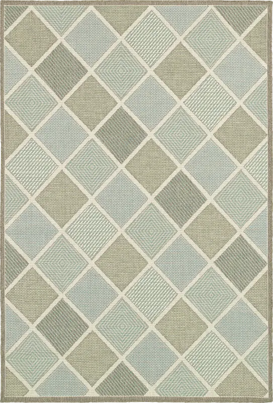 Springside Blue 5'3 x 7'6 Indoor/Outdoor Rug
