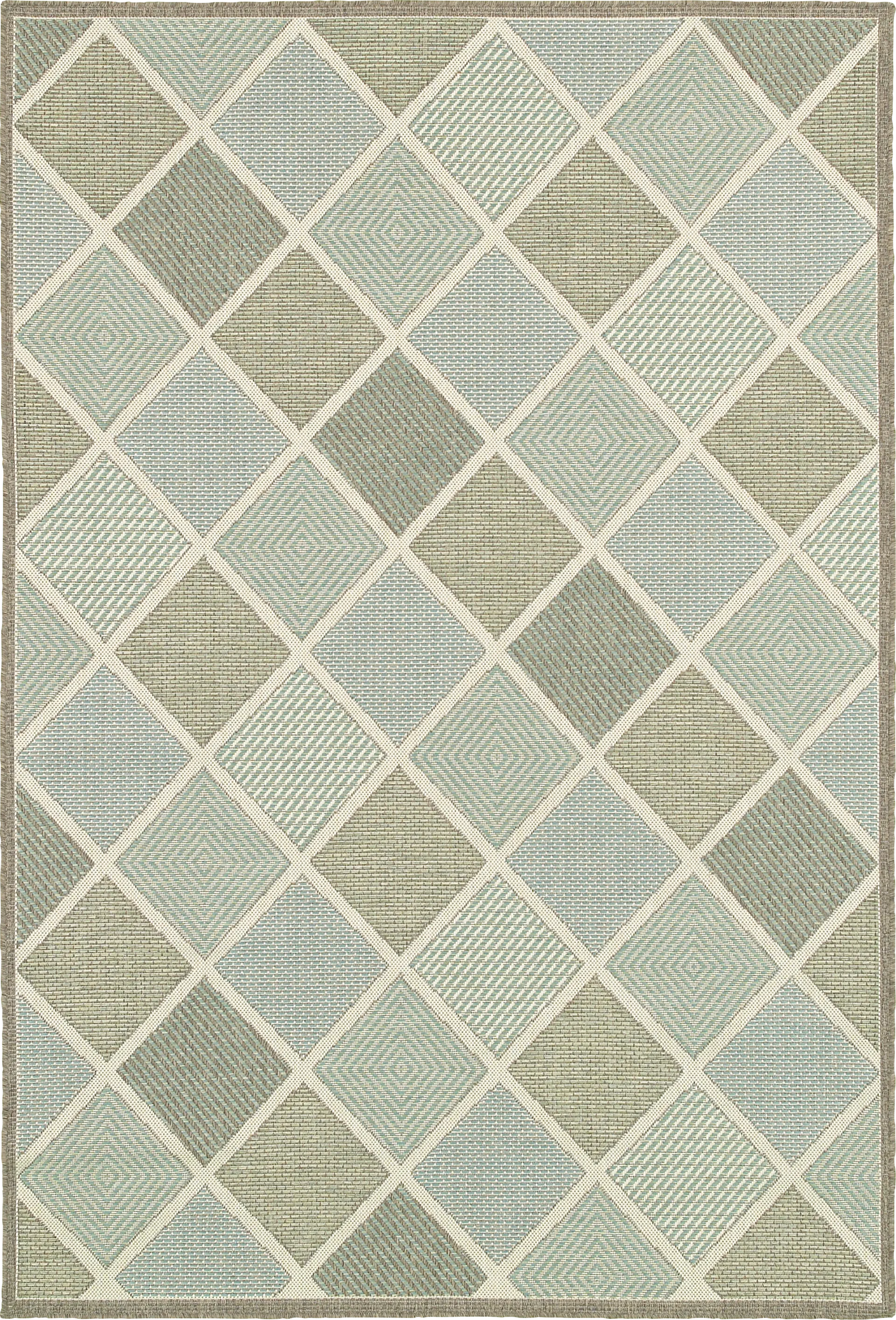 Springside Blue 5'3 x 7'6 Indoor/Outdoor Rug - Image 1