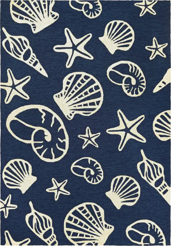 Cardita Blue 5'6 x 8' Indoor/Outdoor Rug
