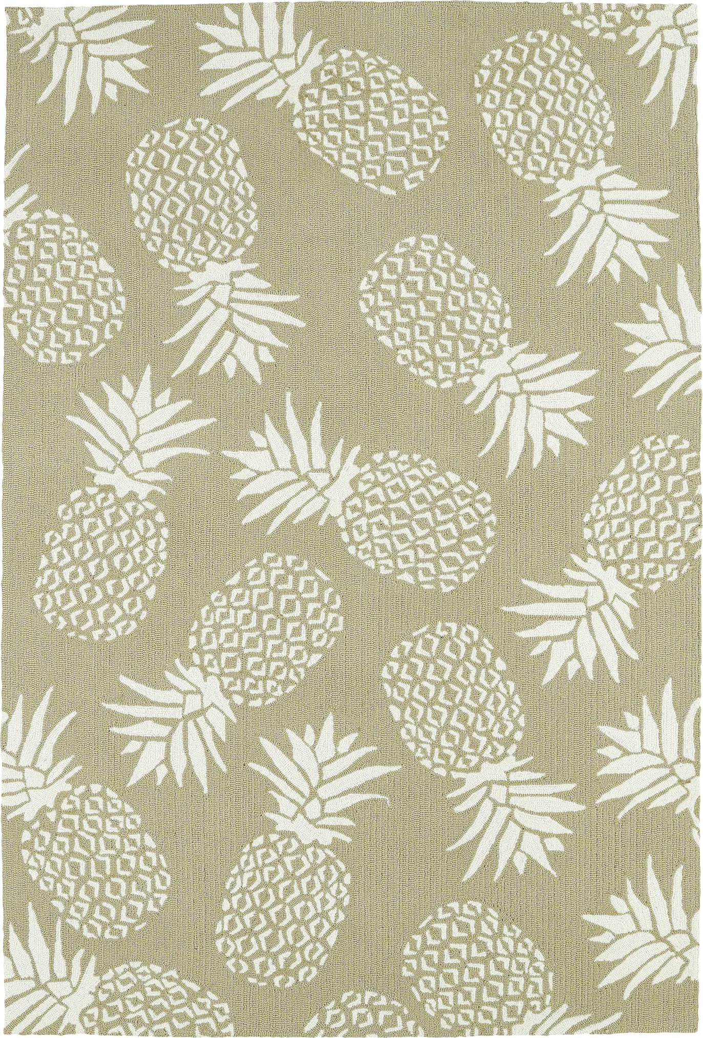 Pineapple Paradise Brown 3' x 5' Indoor/Outdoor Rug - Image 1
