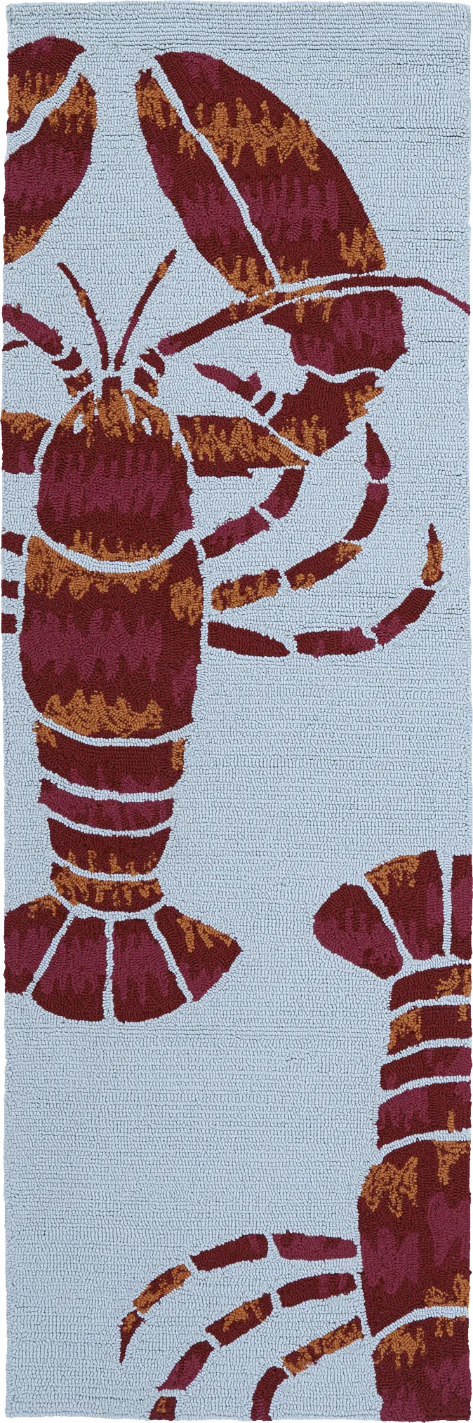 Lobster Bay Blue 2' x 6' Indoor/Outdoor Rug - Thumbnail - Image 1
