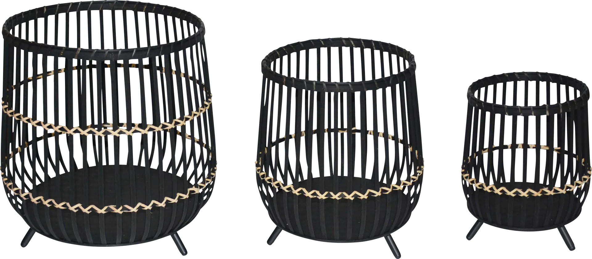 Varnedoe Black Planter, Set of 3 - Image 1