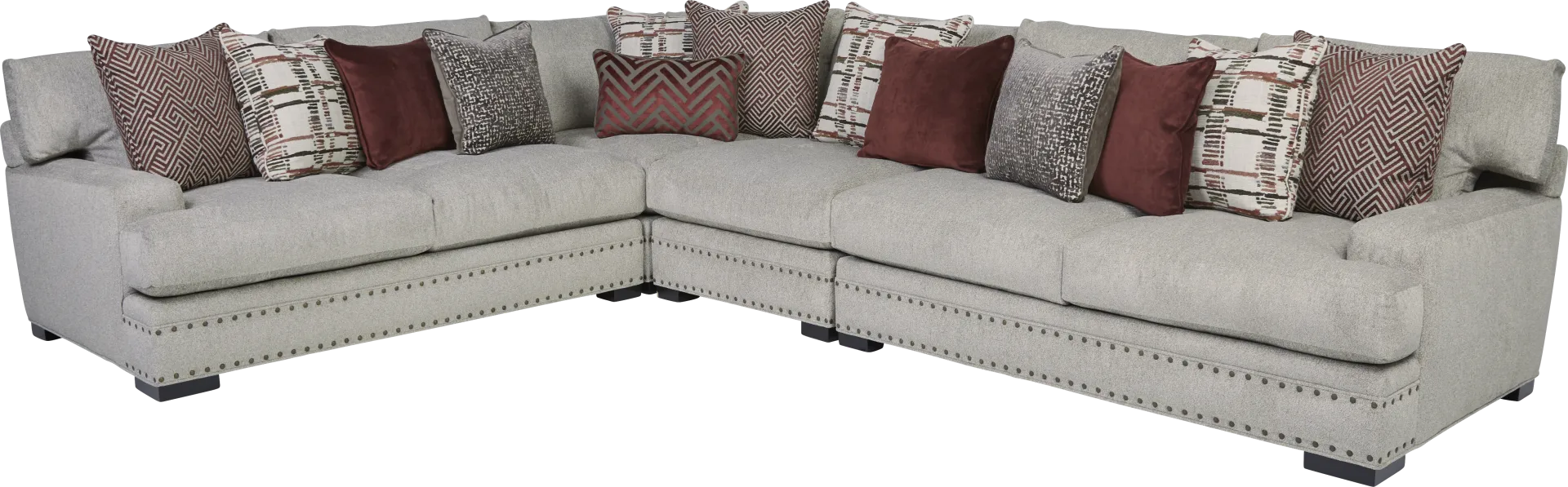 Tribeca Loft Beige 4 Pc Sectional - Image 2