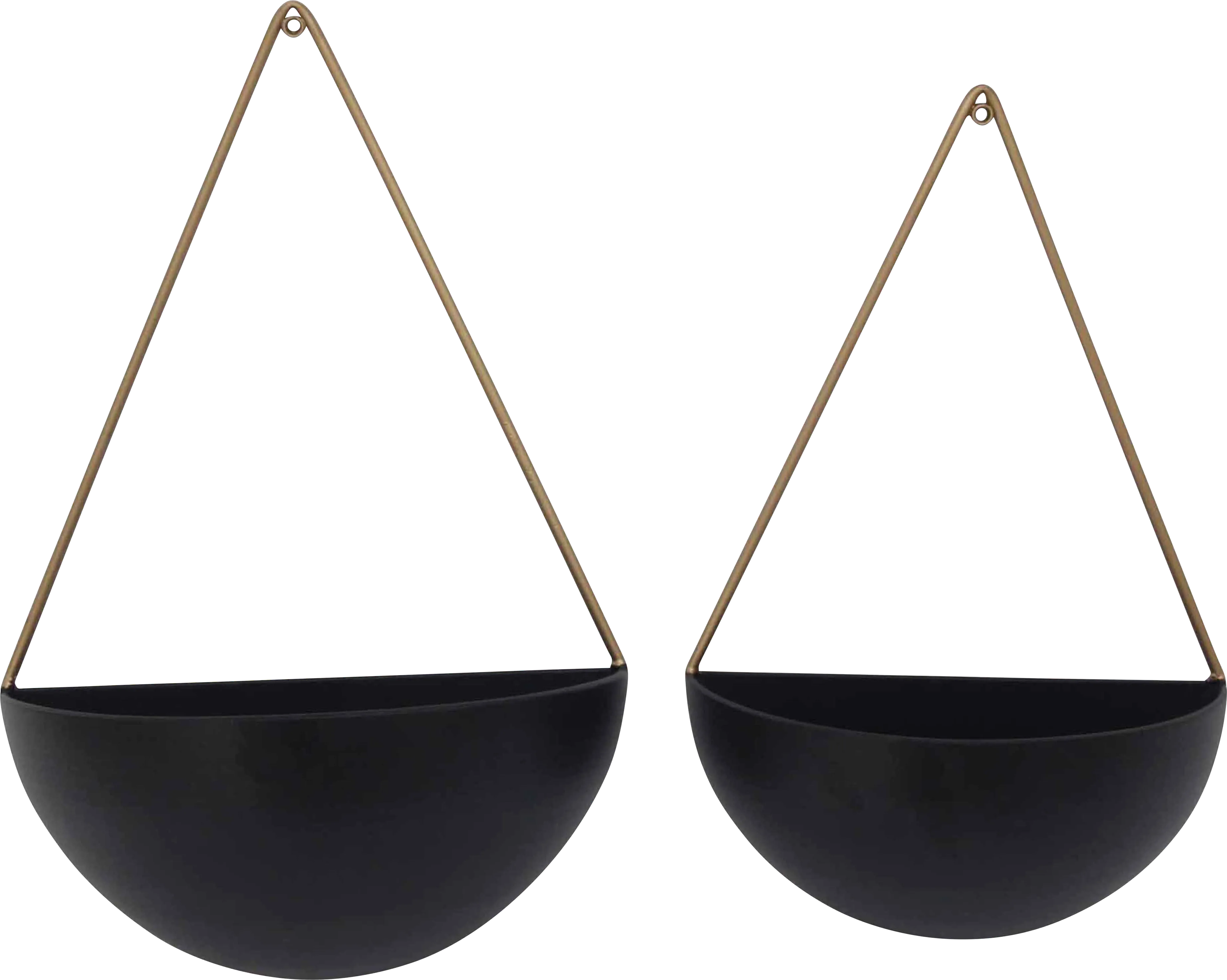 Evarts Black Wall Planter, Set of 2 - Thumbnail - Image 1