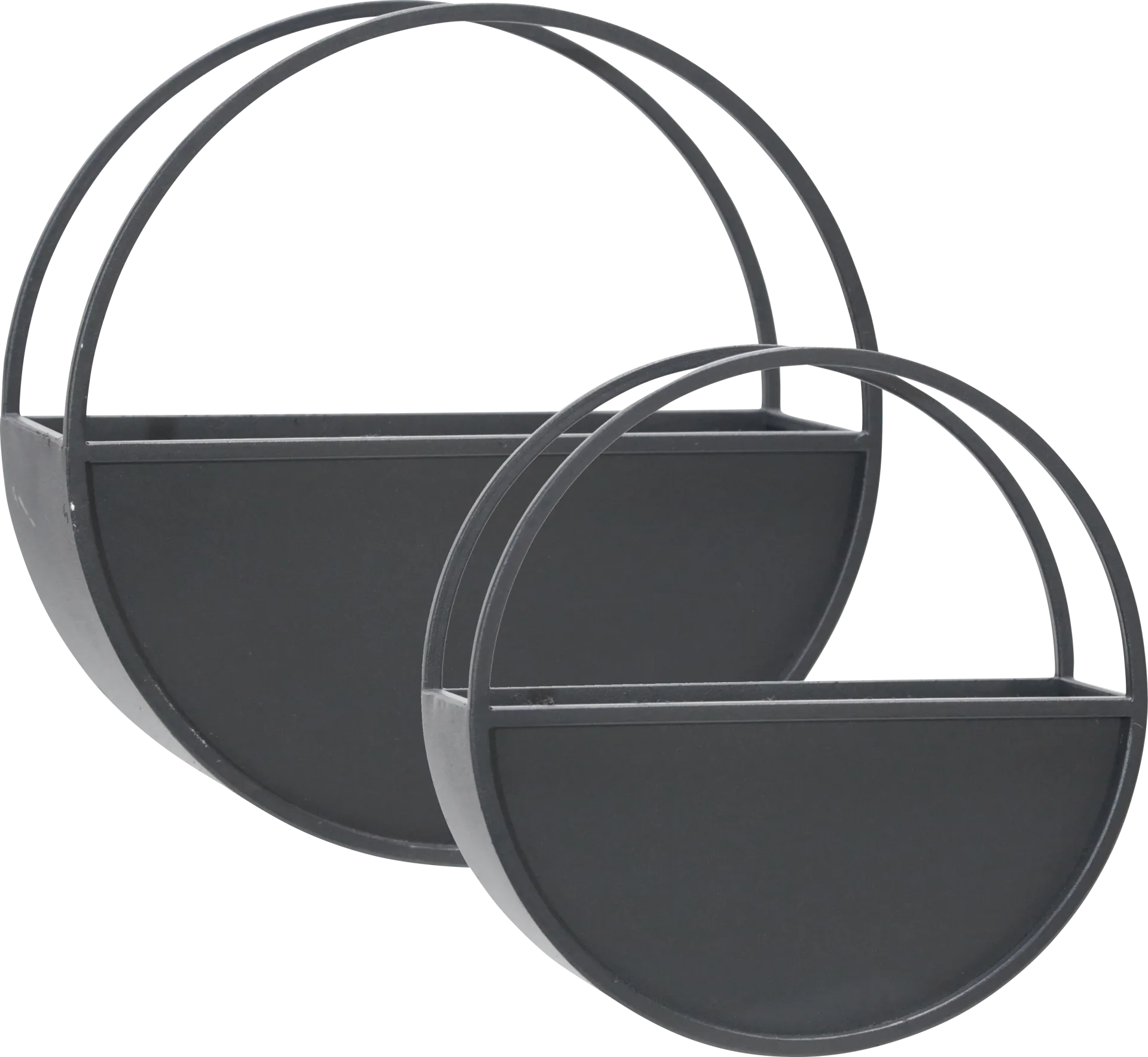 Eldington Black Wall Planter, Set of 2 - Image 1