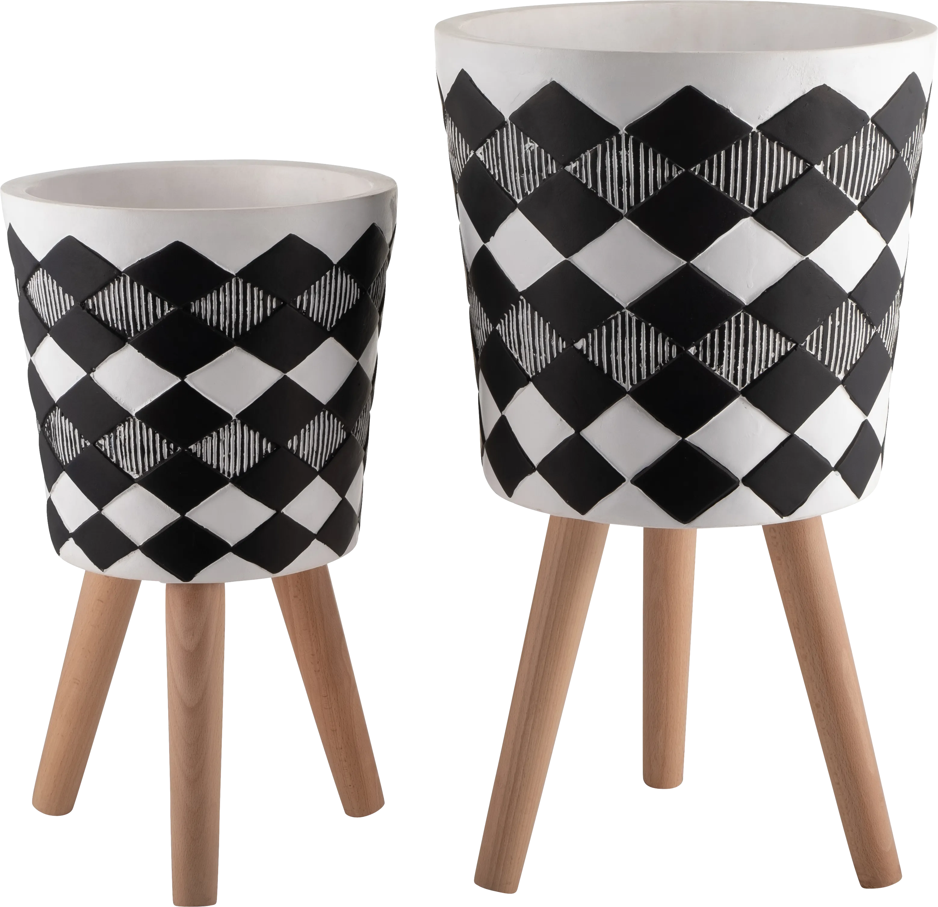 Wynola Black Planter, Set of 2 - Thumbnail - Image 1