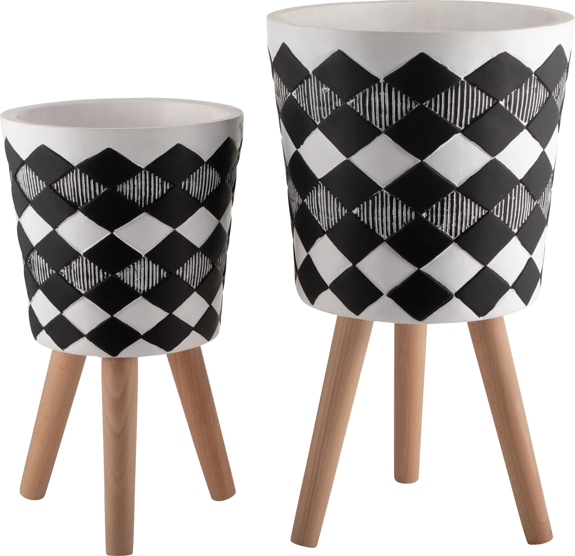 Wynola Black Planter, Set of 2 - Image 1