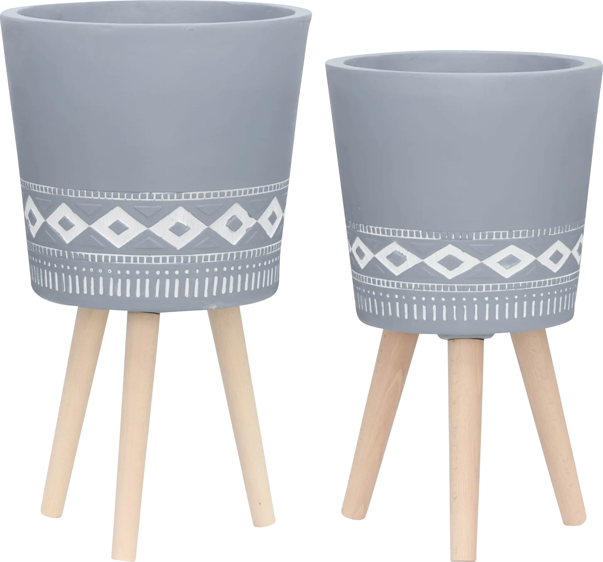 Winnekta Gray Planter, Set of 2