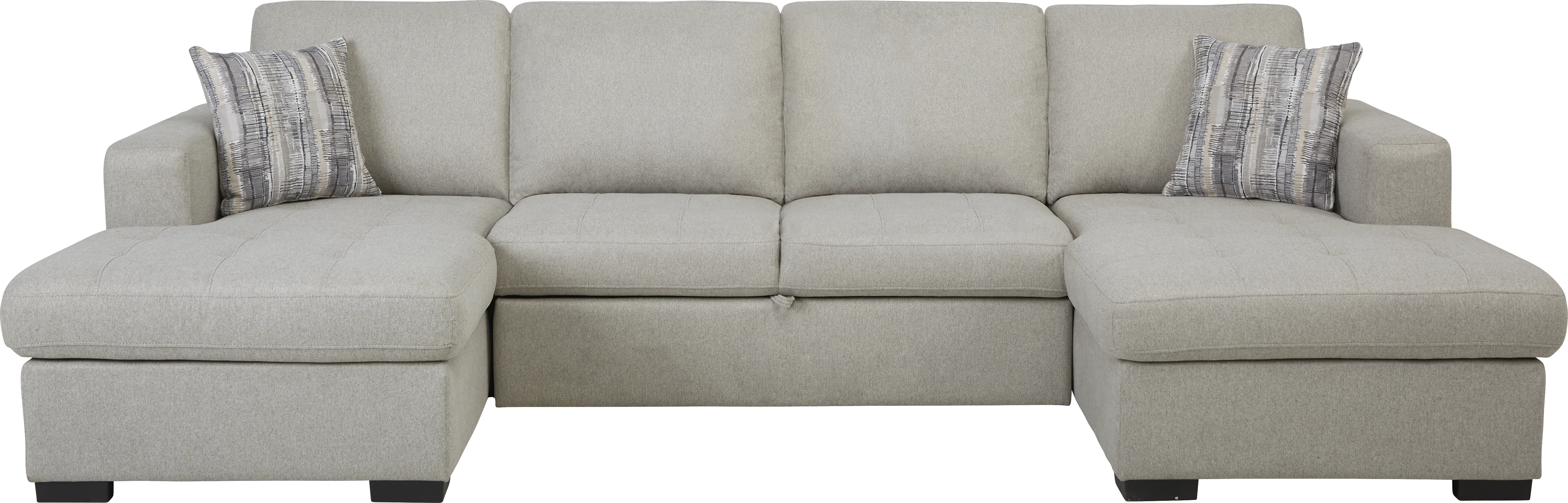 Kirkwell Gray 3 Pc Sleeper Sectional - Thumbnail - Image 1