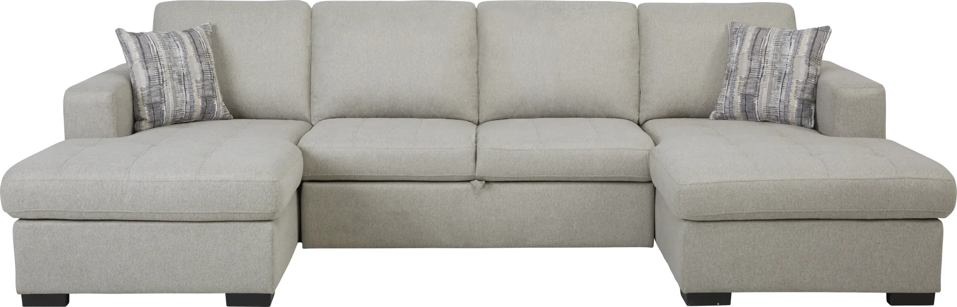 Kirkwell Gray 3 Pc Sleeper Sectional - Image 1