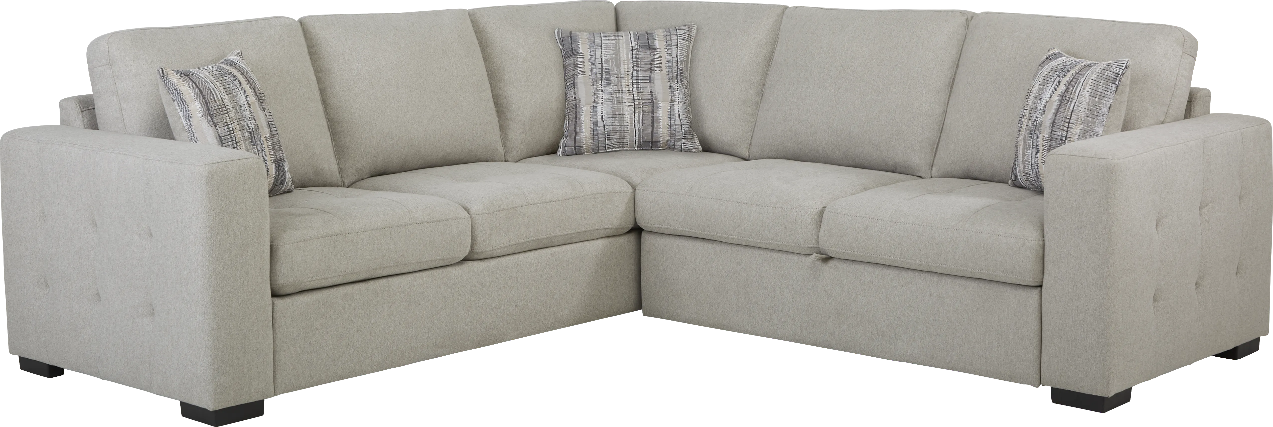 Kirkwell Gray 2 Pc Sleeper Sectional - Thumbnail - Image 1