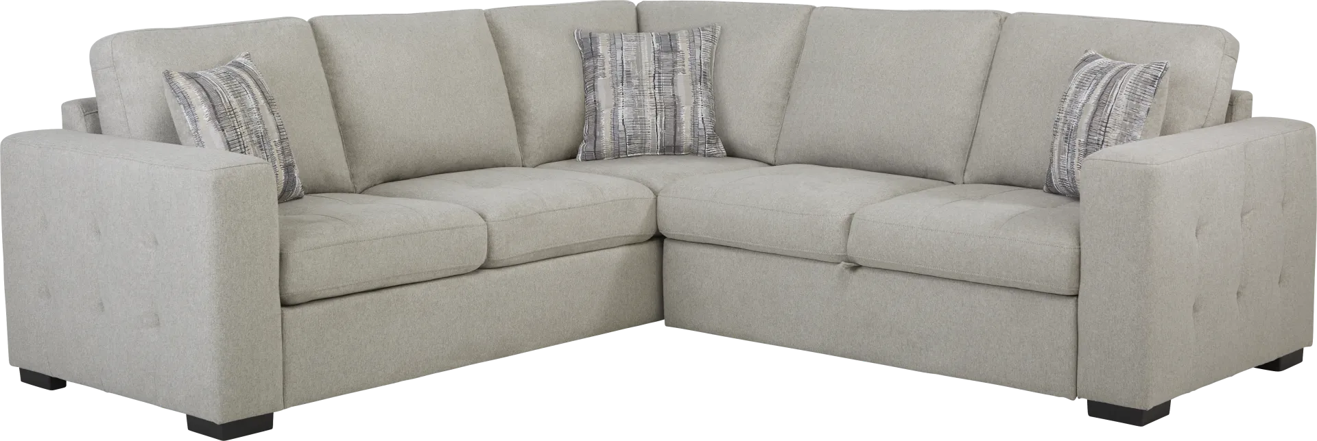 Kirkwell Gray 2 Pc Sleeper Sectional - Image 1