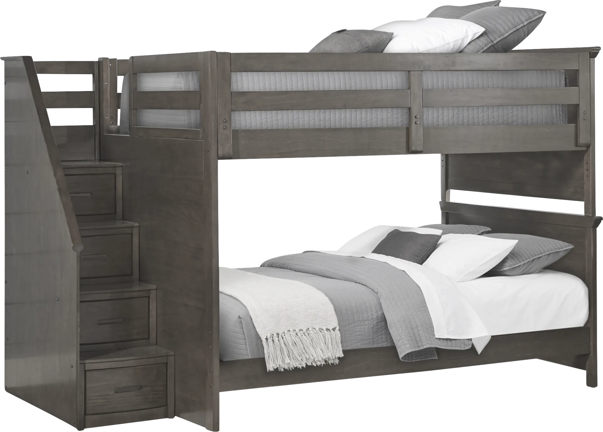 Santa Cruz Gray Full/Full Step Bunk Bed - Image 2