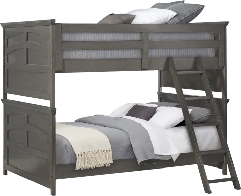Kids Santa Cruz Gray Full/Full Bunk Bed