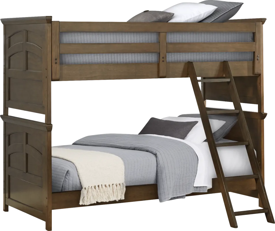 Kids Santa Cruz Brown Cherry Twin/Twin Bunk Bed