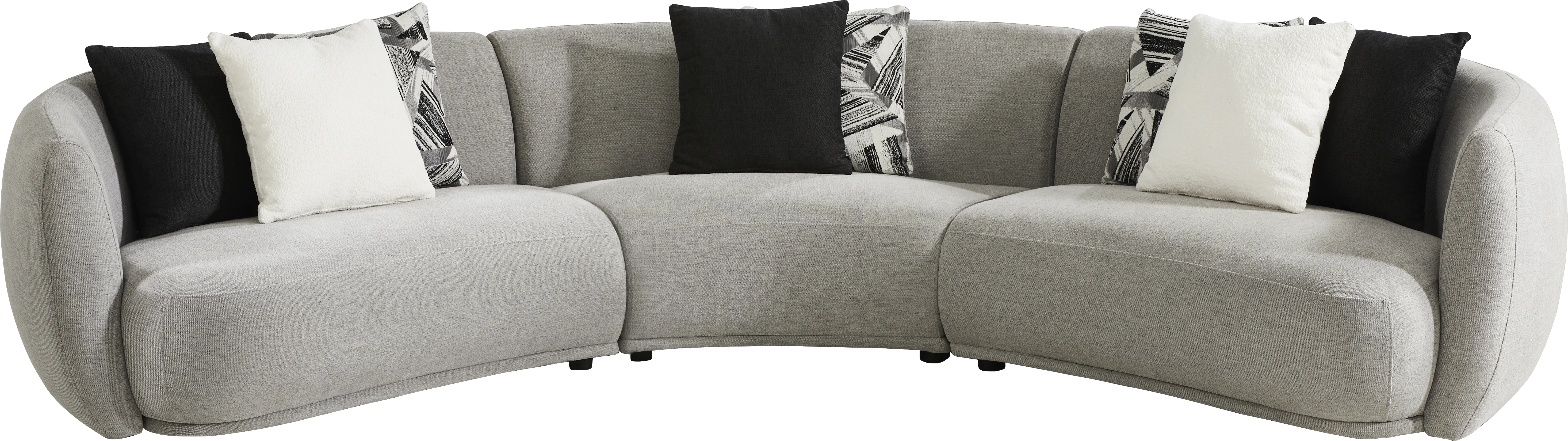 Soho Heights Gray 3 Pc Sectional - Thumbnail - Image 1