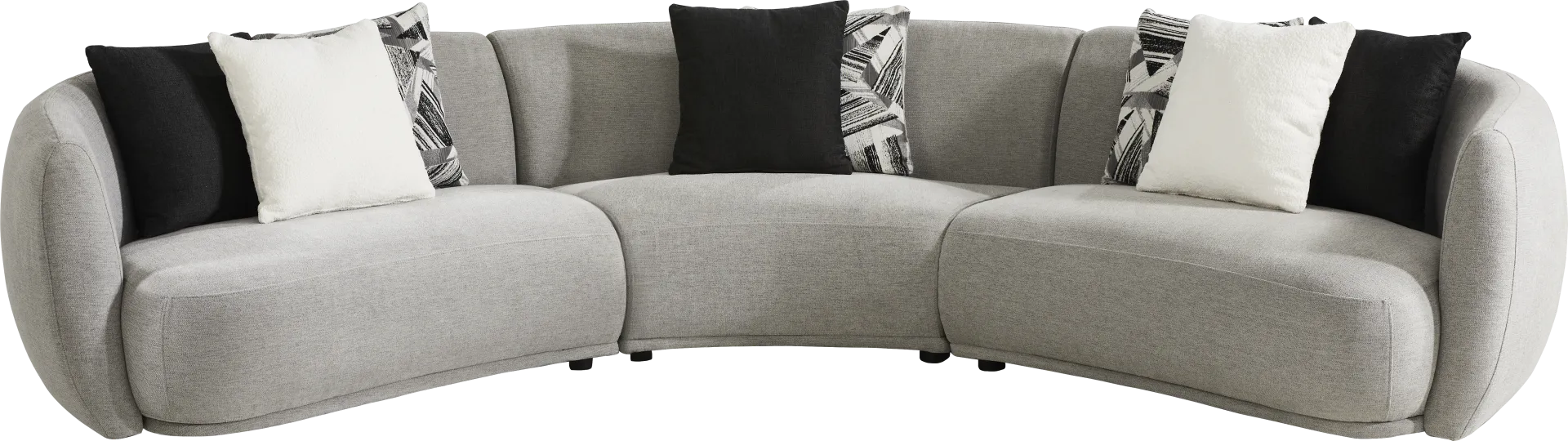 Soho Heights Gray 3 Pc Sectional - Image 1