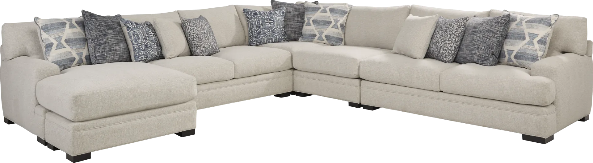 Bedford Park Ivory 4 Pc Sectional with Chaise - Image 2