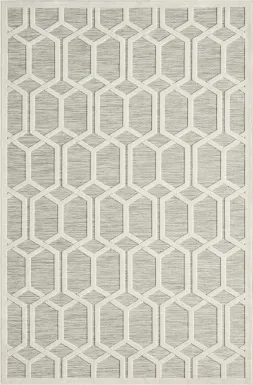 Aneloann Gray 5' x 7' Rug