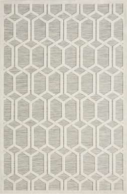 Aneloann Gray 5' x 7' Rug
