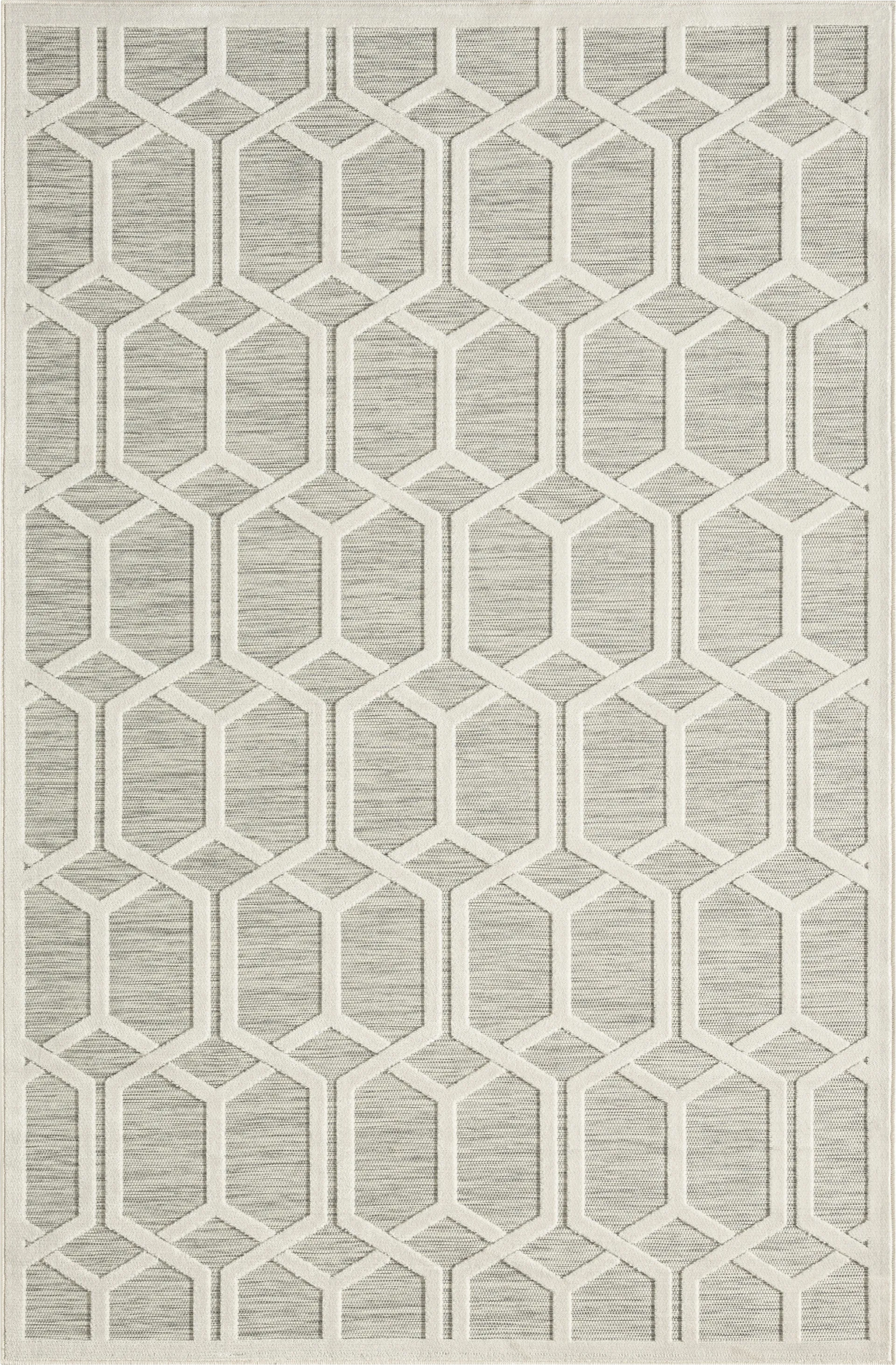 Aneloann Gray 5' x 7' Rug - Image 1