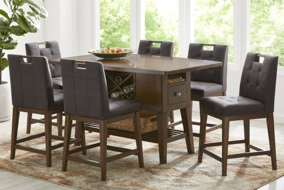 Walstead Place Brown Upholstered Counter Height Barstool
