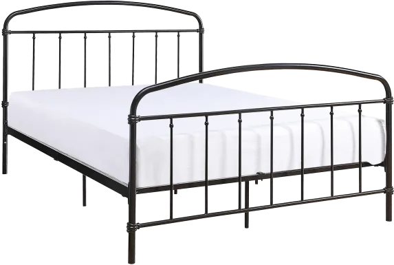 Airymont Black Queen Platform Bed