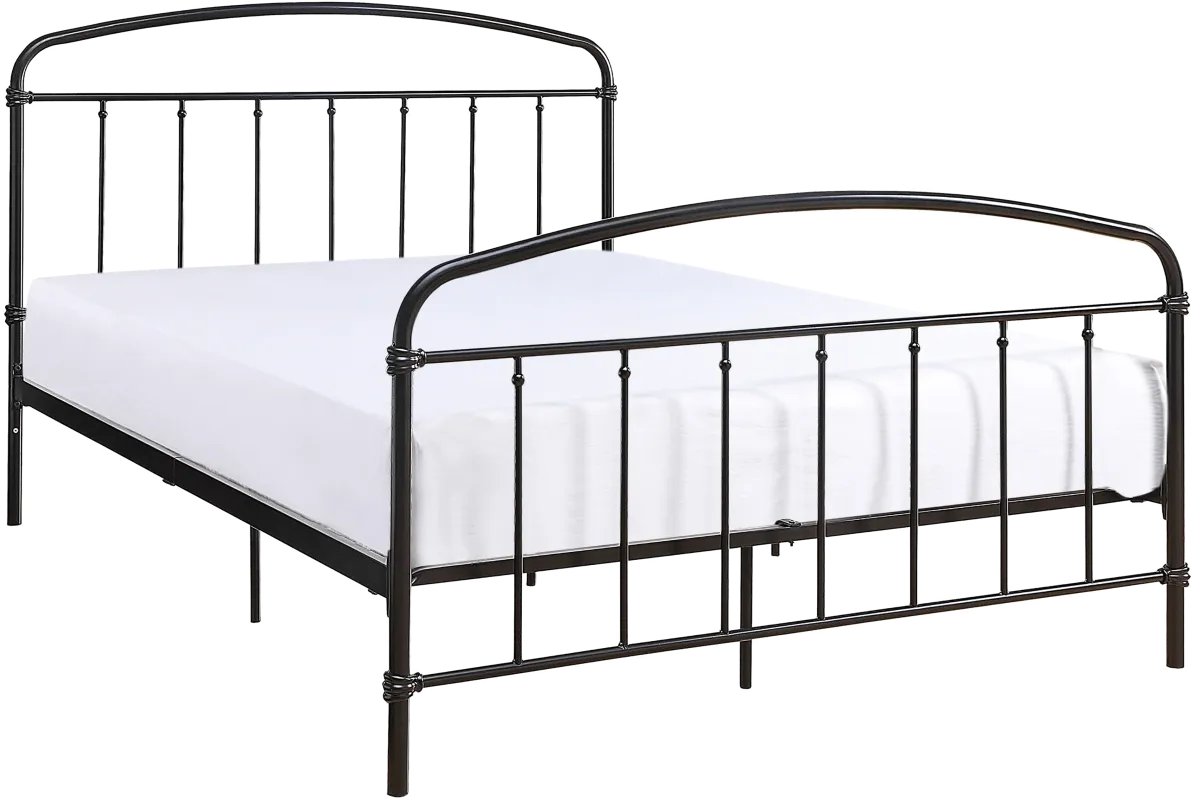 Airymont Black Queen Platform Bed