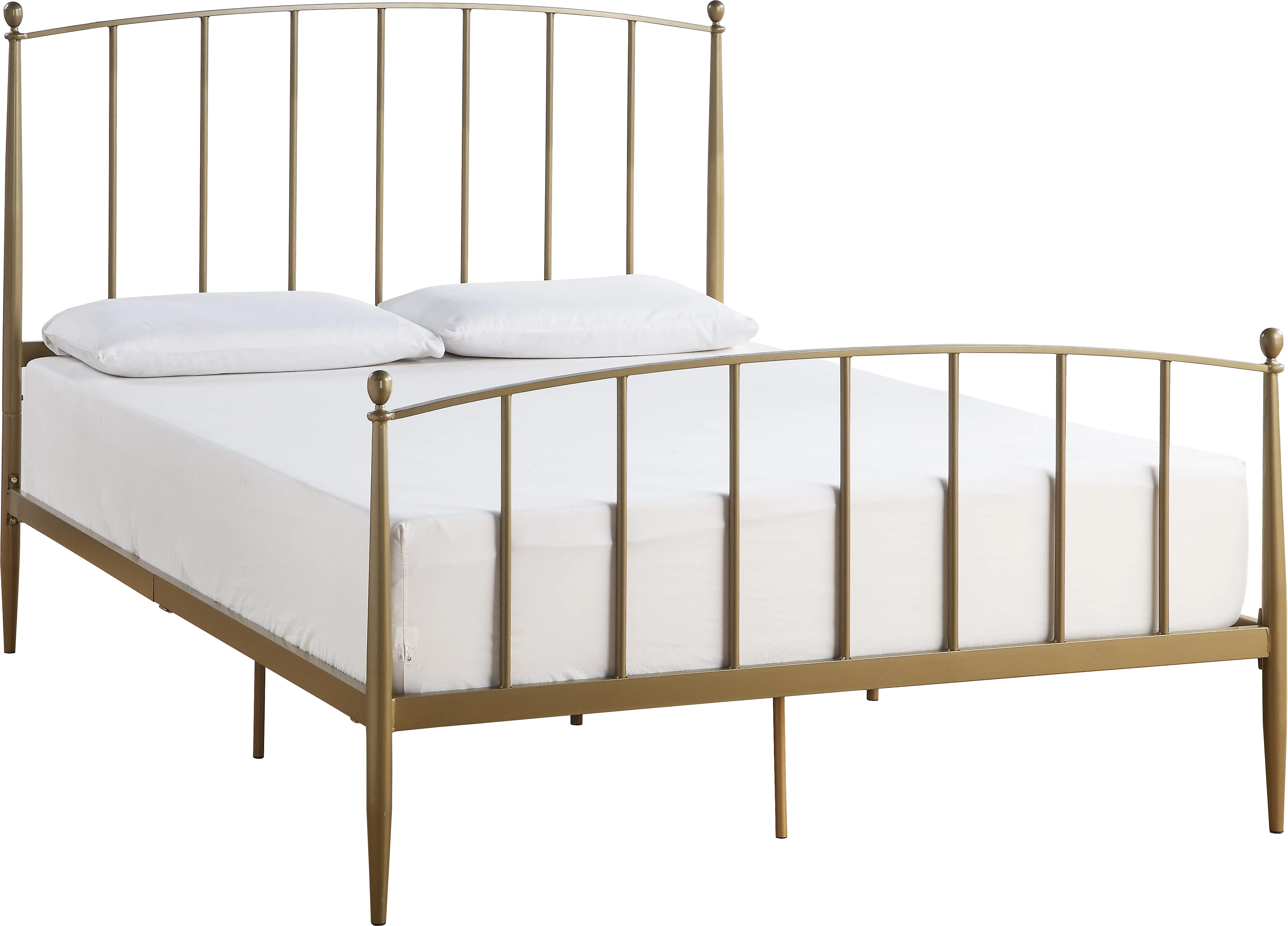 Alicemont Gold Queen Platform Bed - Thumbnail - Image 1