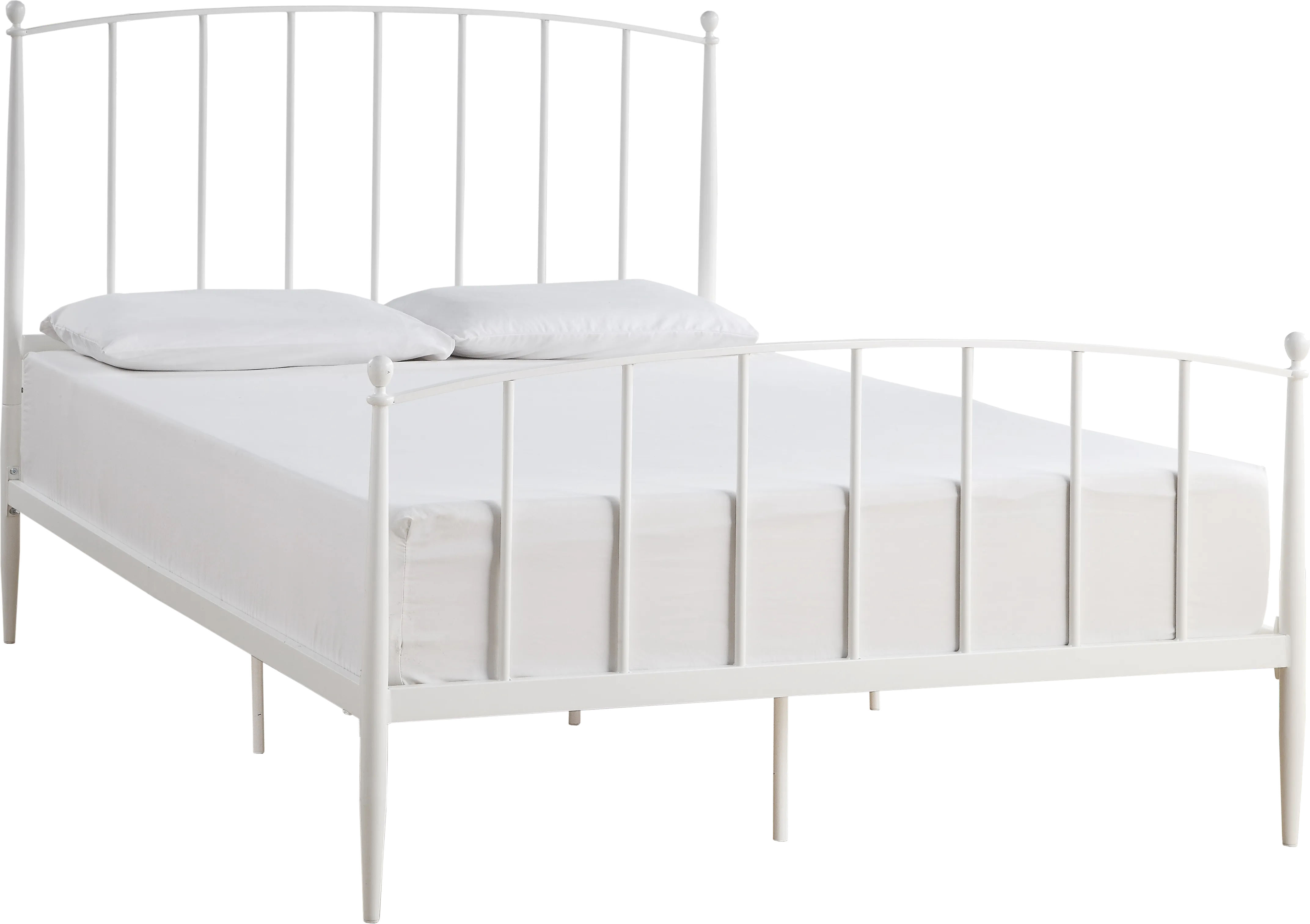 Baronwood White Queen Platform Bed - Thumbnail - Image 1