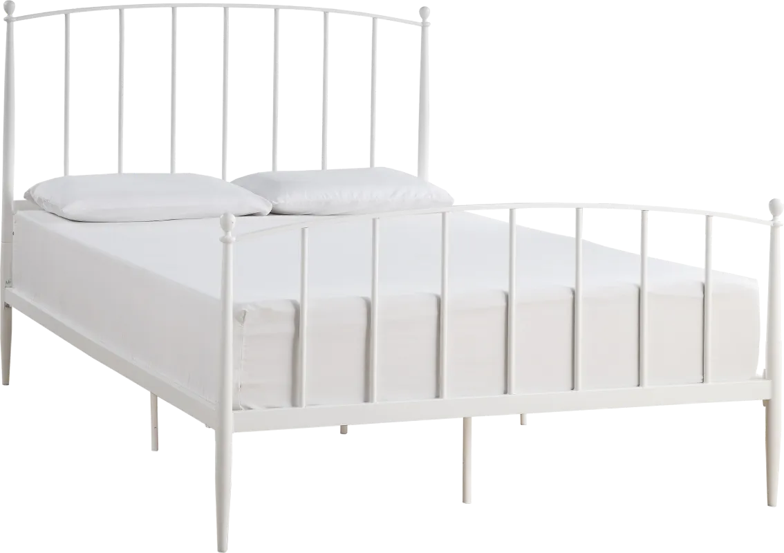 Baronwood White Queen Platform Bed
