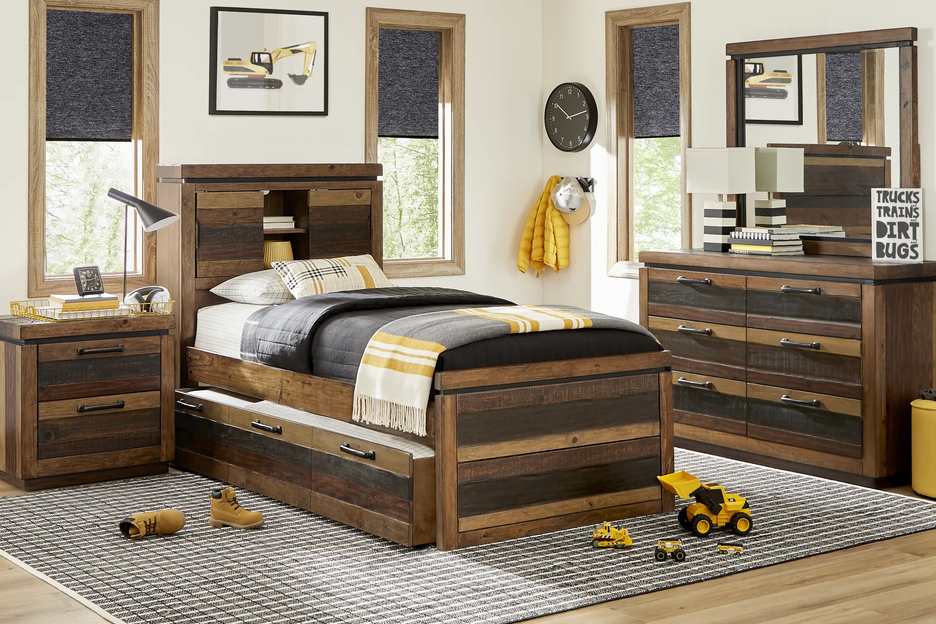 Kids Westover Hills Jr Brown Twin Bookcase Bed - Image 1
