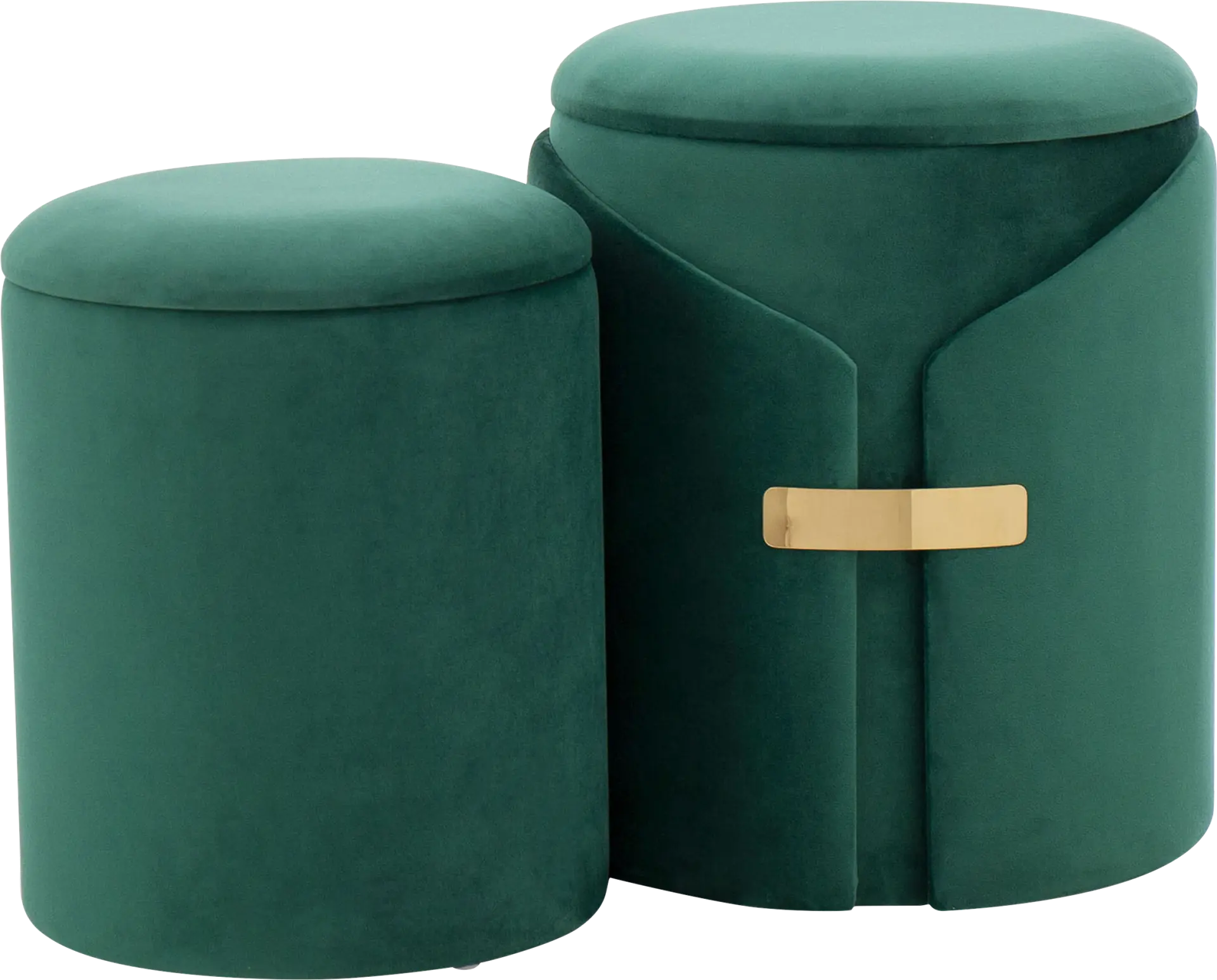 Atholgate Green Ottoman, Set of 2