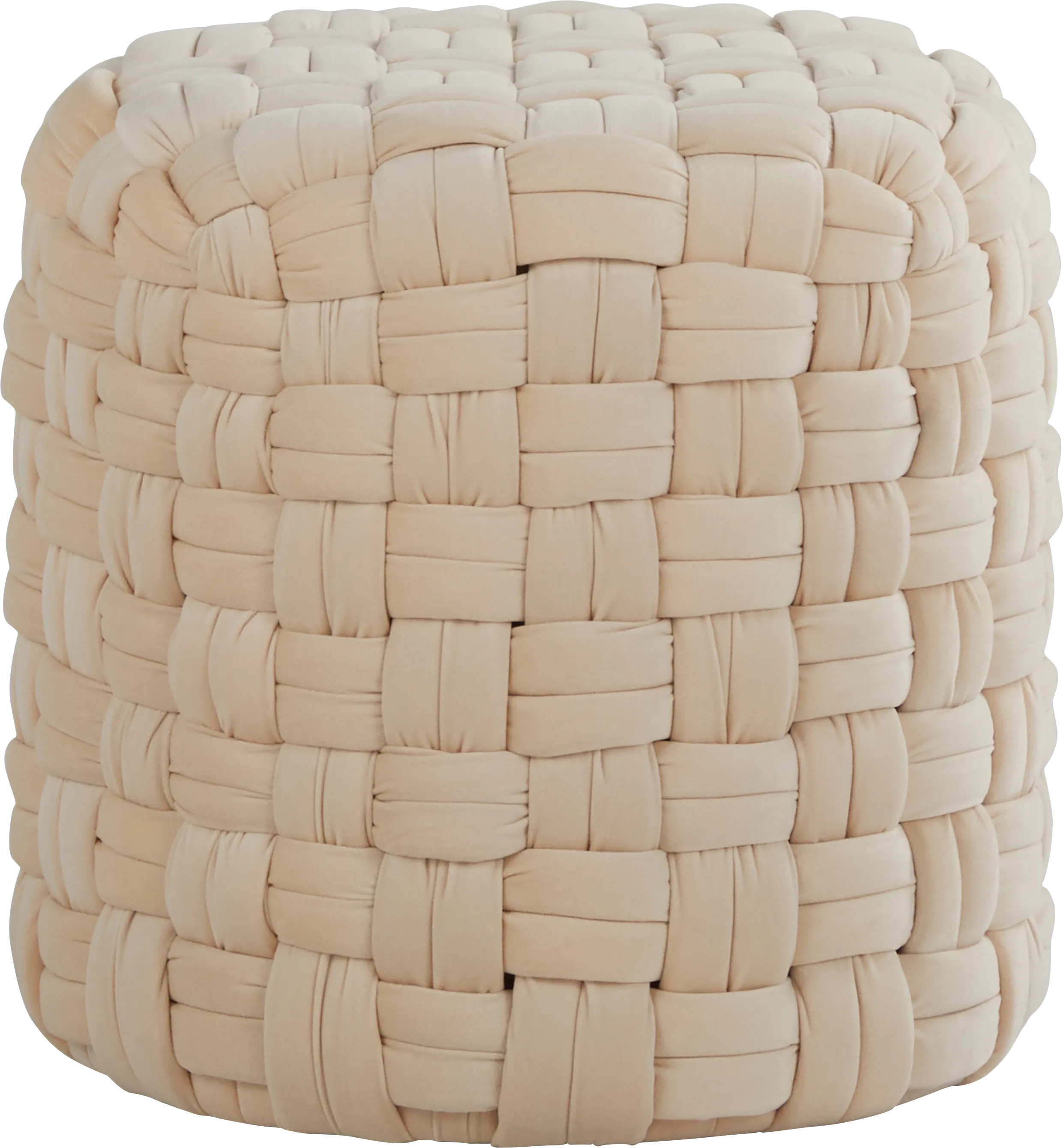 Clendenin Cream Ottoman - Thumbnail - Image 1