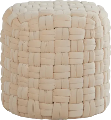 Clendenin Cream Ottoman