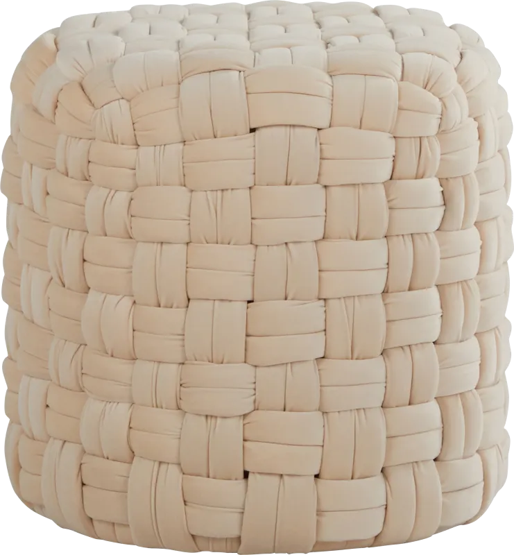 Clendenin Cream Ottoman