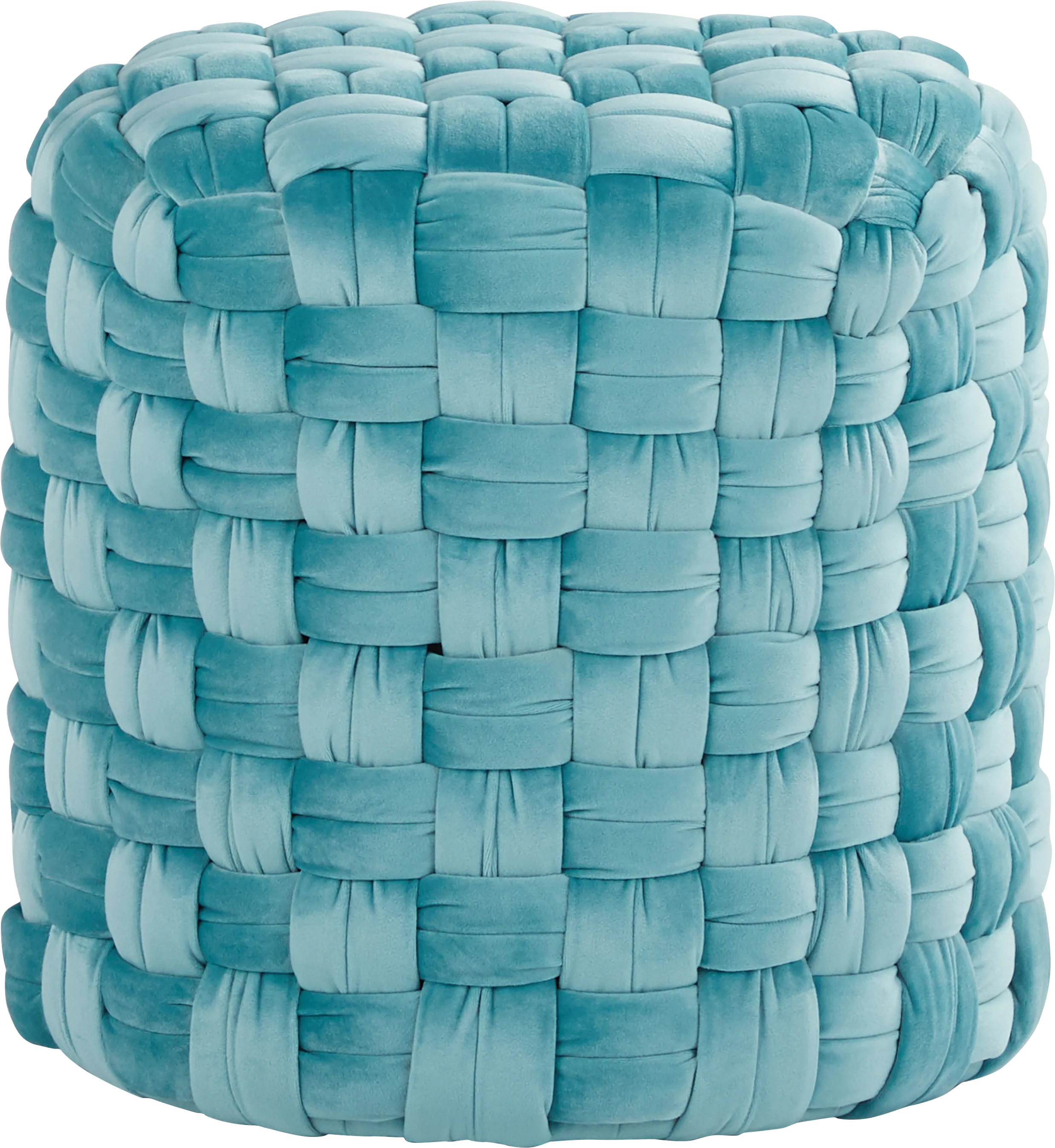 Clendenin Blue Ottoman - Thumbnail - Image 1