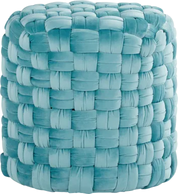 Clendenin Blue Ottoman
