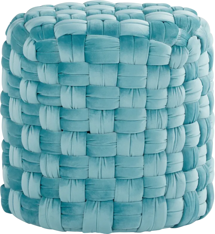 Clendenin Blue Ottoman