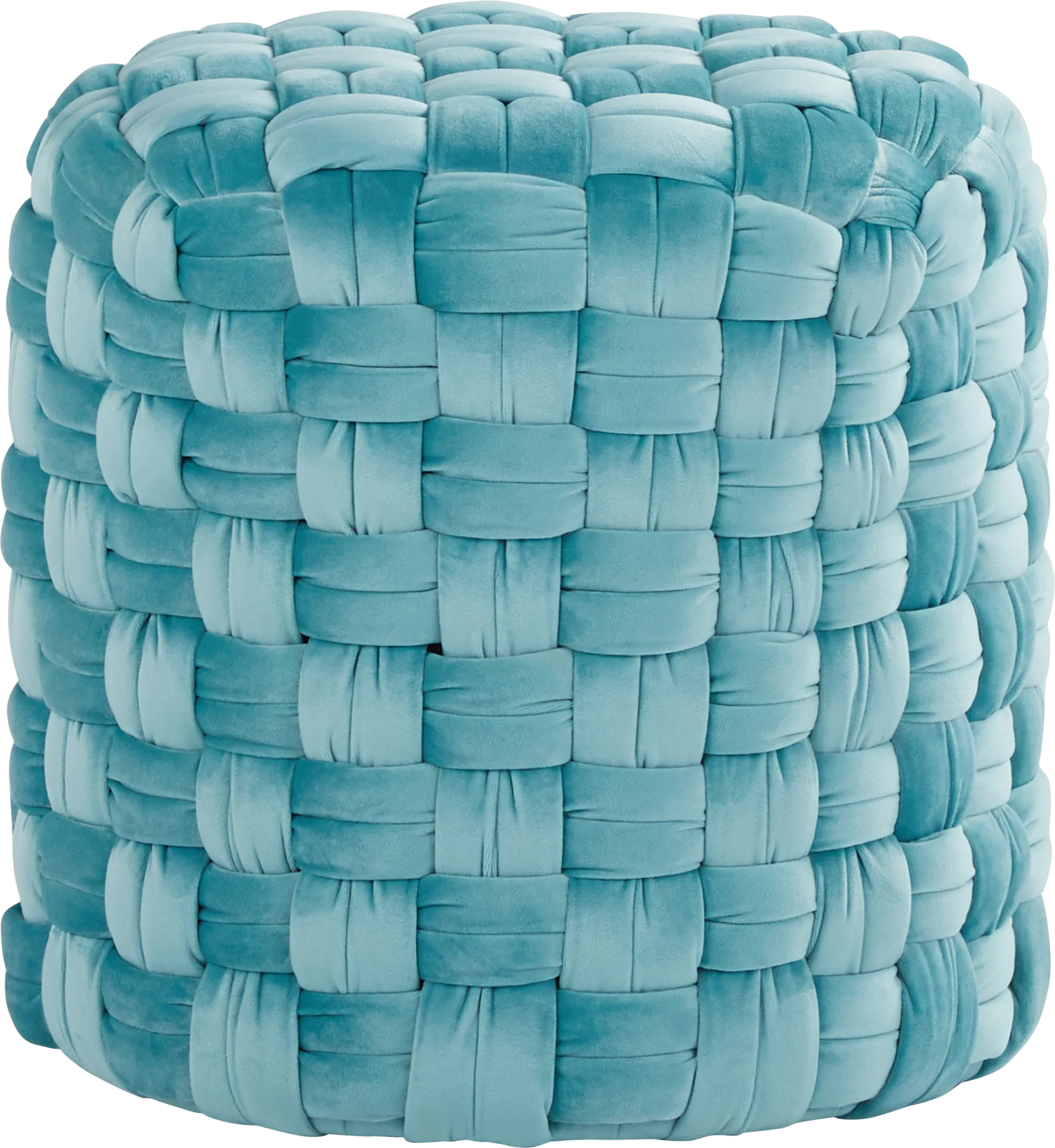 Clendenin Blue Ottoman - Image 1