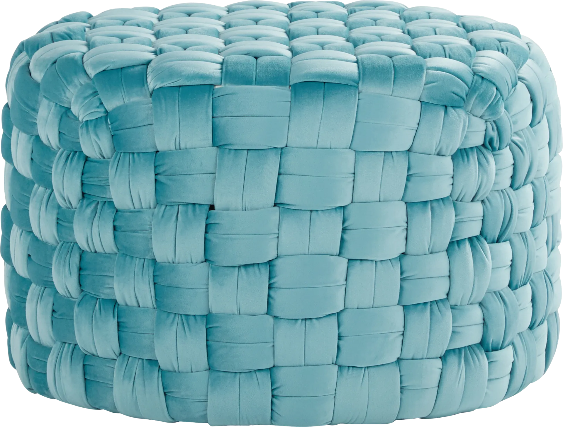 Colearine Blue Ottoman - Image 1