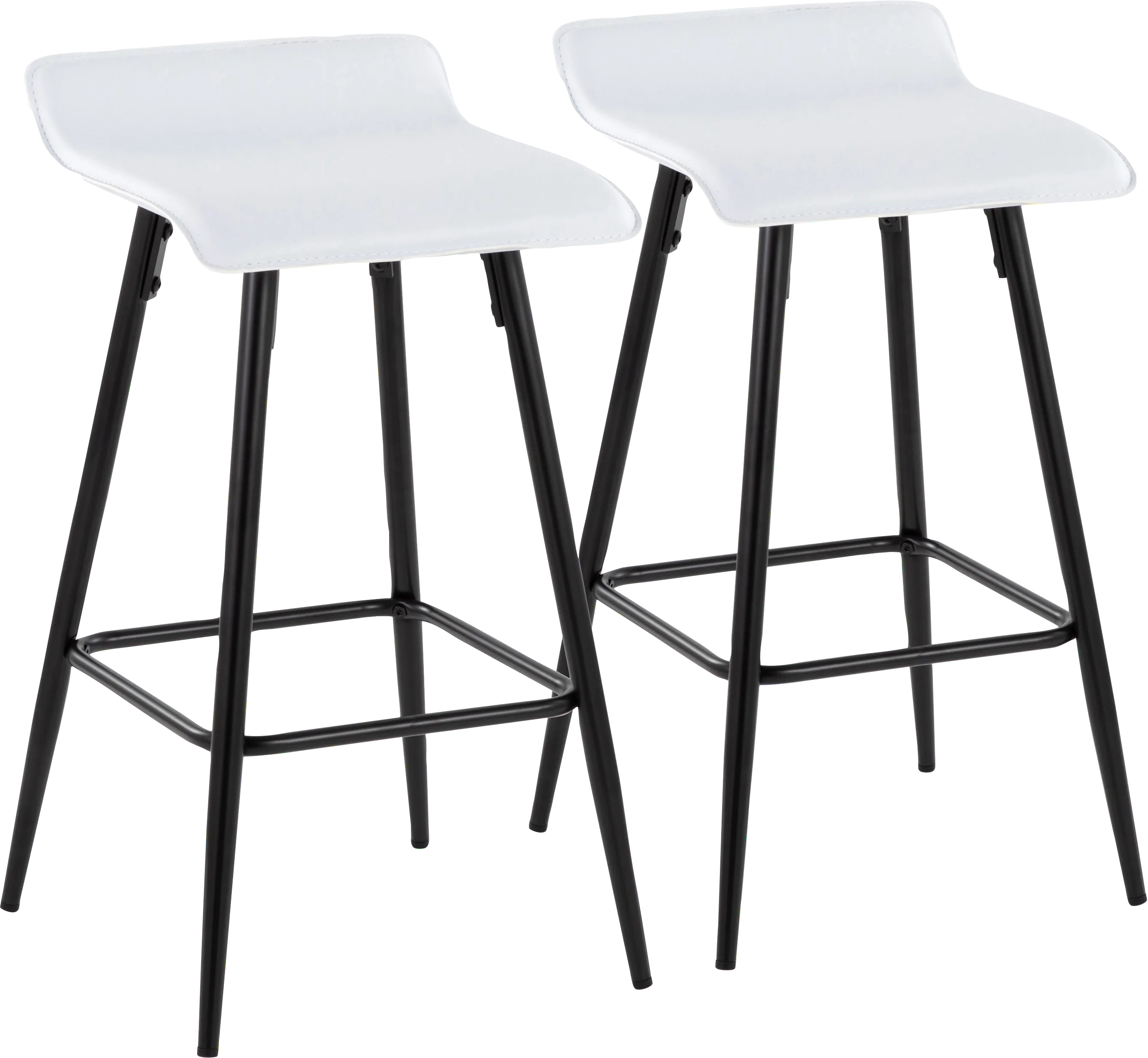 Aliceanna White Counter Height Stool, Set of 2 - Thumbnail - Image 1