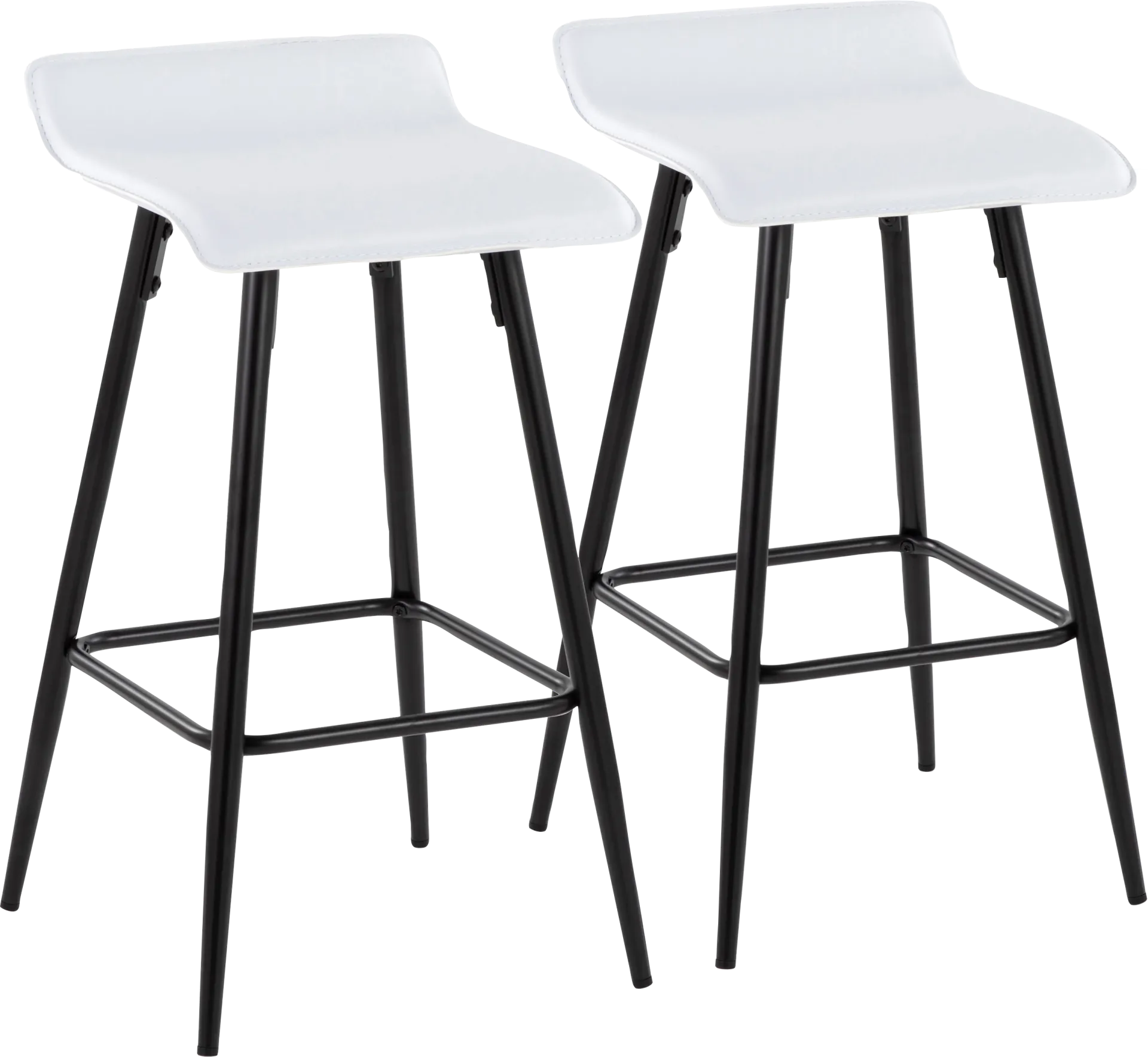 Aliceanna White Counter Height Stool, Set of 2 - Image 1