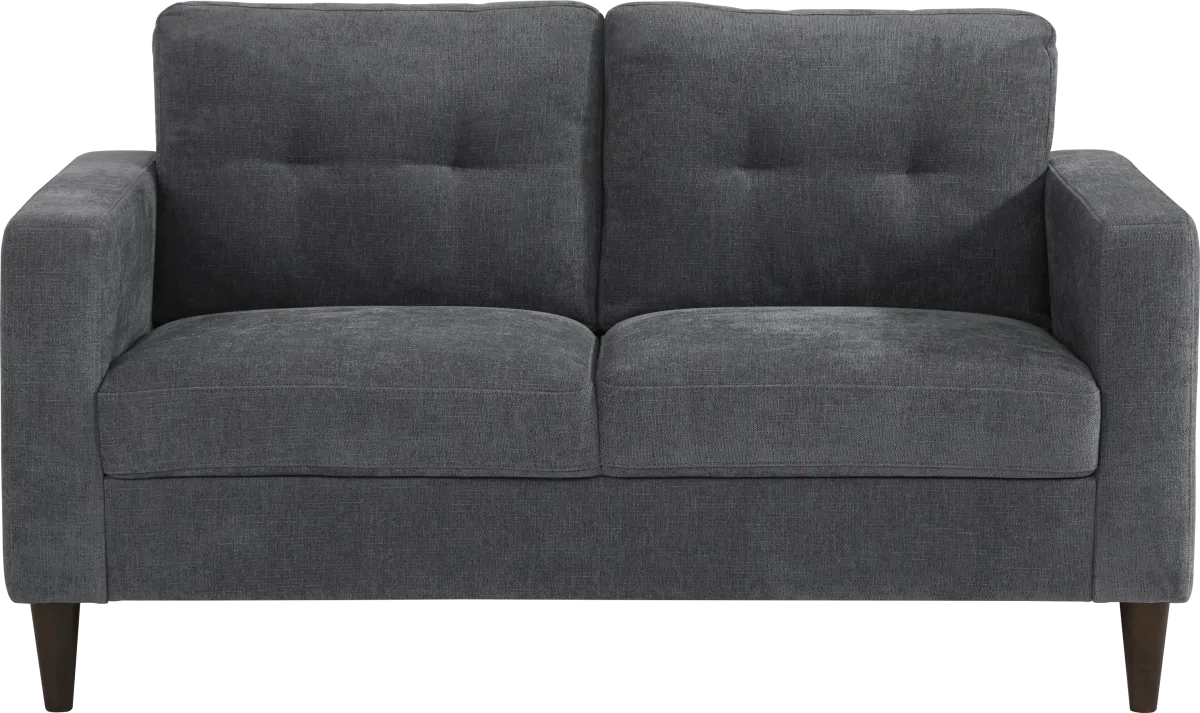 Bonavista 2 Pc Gray Polyester Fabric Living Room Set With Sofa ...